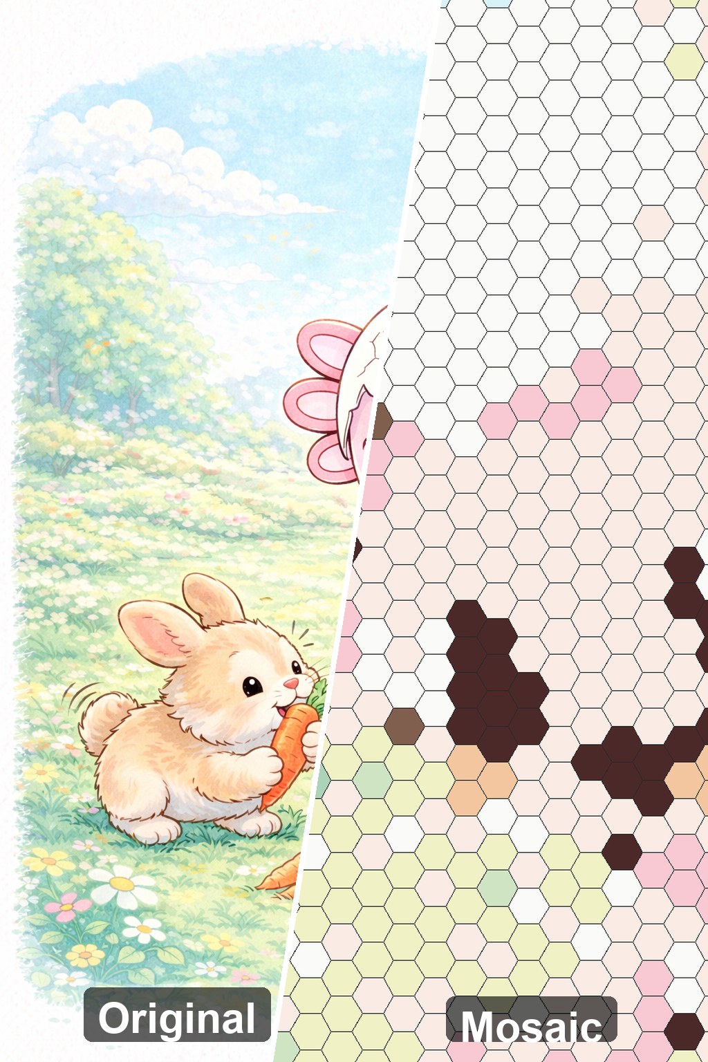 Rabbit mystery mosaic